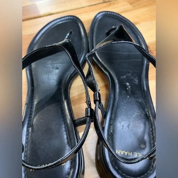 Cole Haan Black Women’s Thong Sandals , Size 9 1/2 - Picture 3 of 9